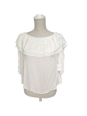 Vintage Y2k Forever 21 Contemporary White Off The Shoulder Blouse Small